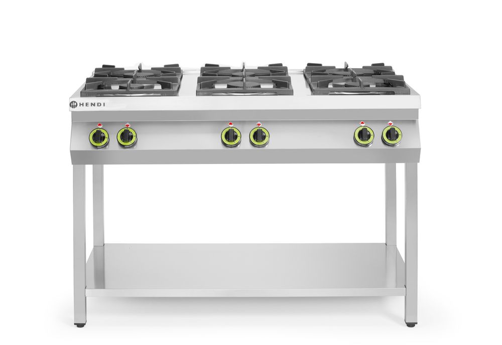 Gasspis med 6 brännare