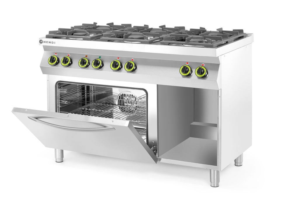 Gasspis Kitchen Line, 6-plattor med varmluftsugn 4 x GN 1/1 - 3