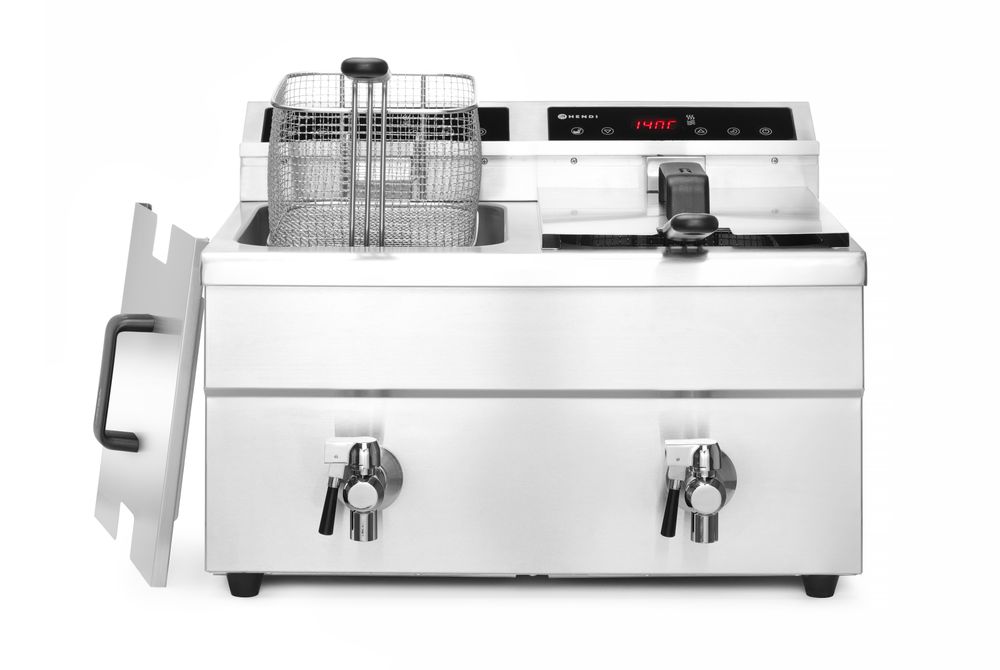 Induktionsfritös med tappkran - 2 x 8 L - 4
