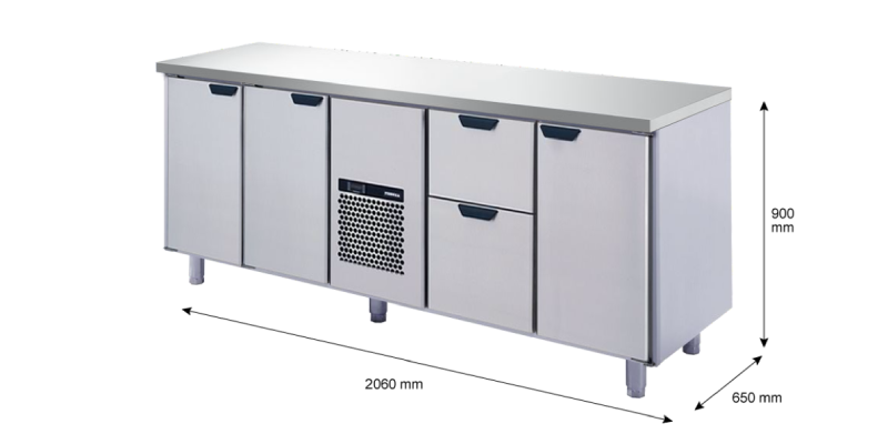 Porkka - Kylbänk GNH - Kylaggregat, 4 Moduler - Mått: 2060 x 650 x 900 mm - 5