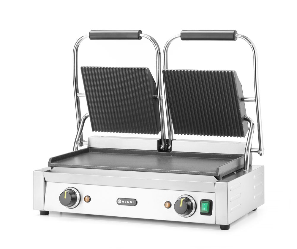 Klämmgrill -  Dubbel, räfflad - 570x375x(h)216 - 2