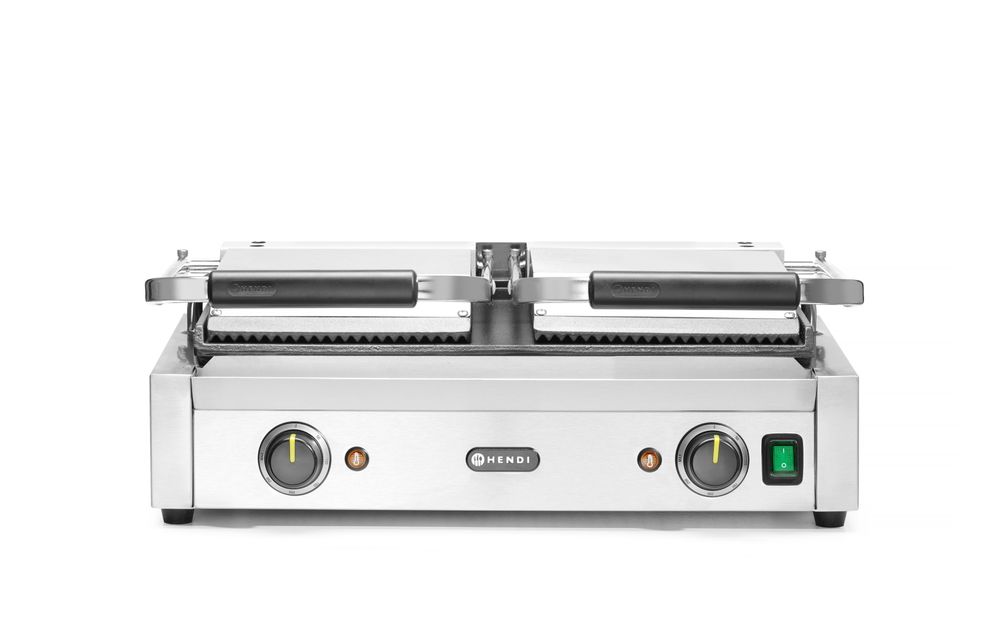 Klämmgrill -  Dubbel, räfflad - 570x375x(h)216 - 4