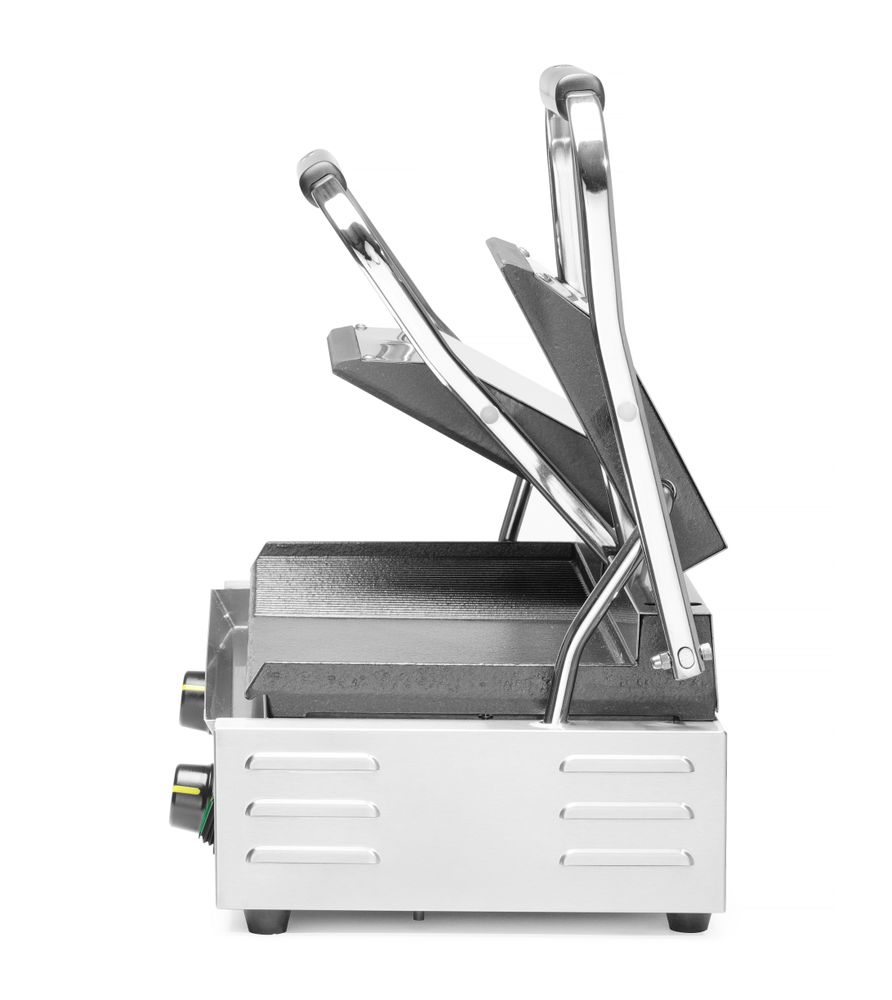 Klämmgrill -  Dubbel, en räfflad, en slät - 570x375x(h)216 - 7