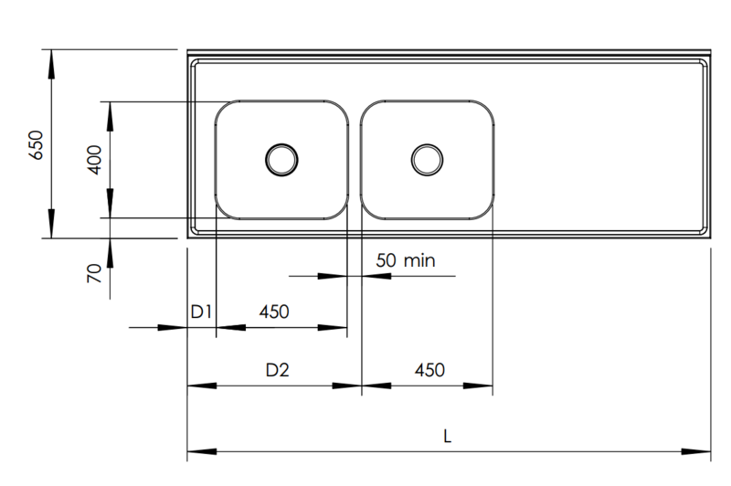Molins bänk med DE-45 och DE-45 650mm djup - 2