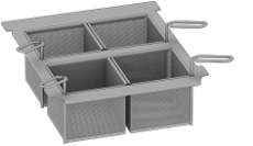 Set med 4 operforerade portionskorgar - Modell 2-XS