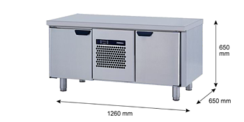 Porkka - Grillkylbänk GNL - Kylaggregat, 2 Moduler - Mått: 1260 x 650 x 650 mm