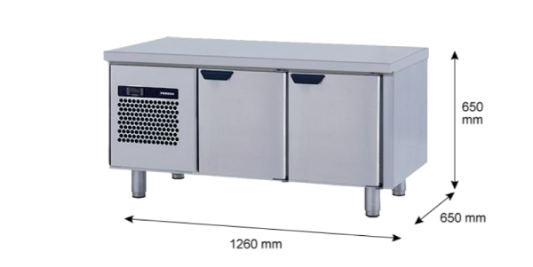 Porkka - Grillkylbänk GNL - Kylaggregat, 2 Moduler - Mått: 1260 x 650 x 650 mm - 10
