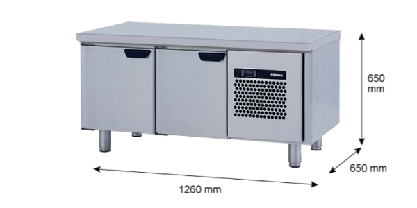 Porkka - Grillkylbänk GNL - Kylaggregat, 2 Moduler - Mått: 1260 x 650 x 650 mm - 19