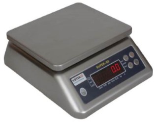 Ergofokus - Bordsvåg - Helt rostfri våg - IP66 vattenskyddat utförande - 30 kg, 5 gram