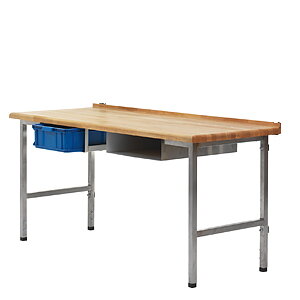 Bakbord, massiv bok, RF ben, 2000x600x40mm