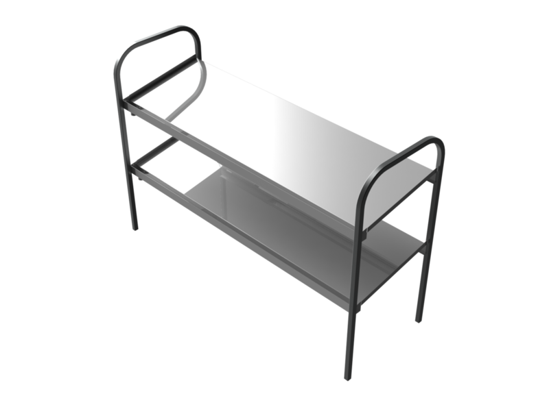 Molins diskkorgsöverhylla dubbel 560mm djup för bänk