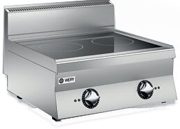 Wery PIE 67 - Induktionsspis - 2 zon Ø220 mm à 5,0 kW - 700 x 650 x 295 mm - 400V 3~