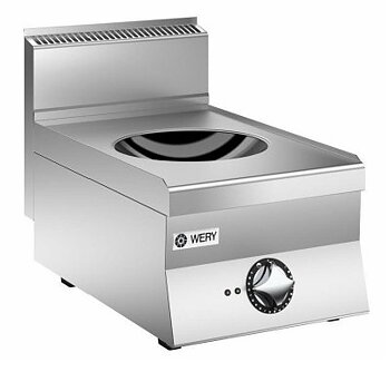 Wery Wok PIWE 64 - Induktionsspis - 1 zon Ø300mm - 400 x 650 x 295 mm - 5,0 kW 400V 3~