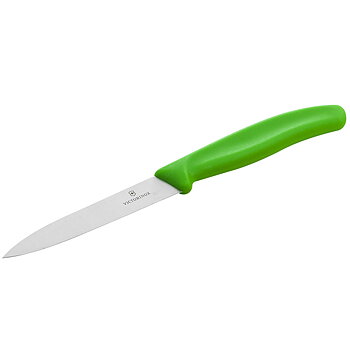 Snitt och skalkniv,grönt handtag,slät  100 mm