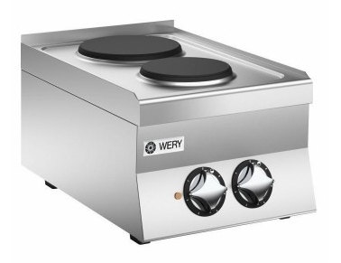 Wery PCE 64P - Spis - 2 plattor Ø220mm à 2,6 kW - 400 x 600 x 295 mm - 400V 2N~