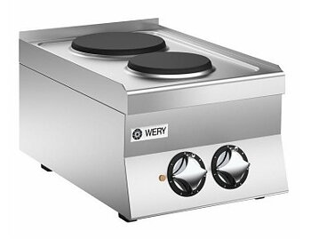 Wery PCE 64P - Spis - 2 plattor Ø220mm à 2,6 kW - 400 x 600 x 295 mm - 400V 2N~