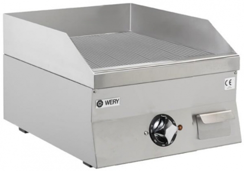 Wery FTE 64R - Stekhäll - räfflad stekyta, fast stänkskydd - 400 x 600 x 295 mm - 3,9 kW 400V 3N~
