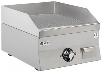 Wery FTE 64R - Stekhäll - räfflad stekyta, fast stänkskydd - 400 x 600 x 295 mm - 3,9 kW 400V 3N~