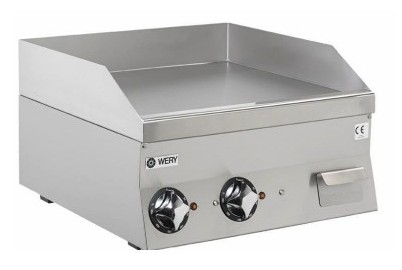 Wery FTE 64LC - Hårdkromstekhäll - Slät stekyta, fast stänkskydd - 400 x 600 x 295 mm - 3,9 kW 400V 3N~