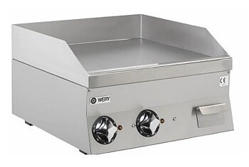 Wery FTE 64LC - Hårdkromstekhäll - Slät stekyta, fast stänkskydd - 400 x 600 x 295 mm - 3,9 kW 400V 3N~