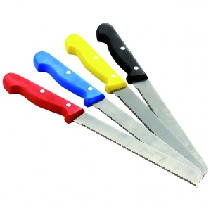 Brödkniv, Plast, Svart, bl 210 mm