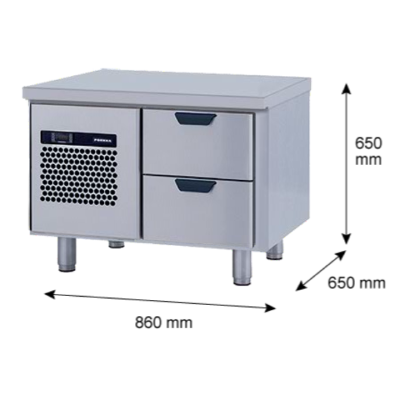 Porkka - Grillkylbänk GNL - Kylaggregat, 1 Modul - Mått: 860 x 650 x 650 mm - 2