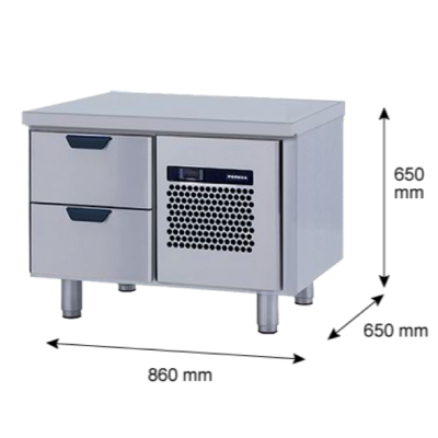 Porkka - Grillkylbänk GNL - Kylaggregat, 1 Modul - Mått: 860 x 650 x 650 mm - 5