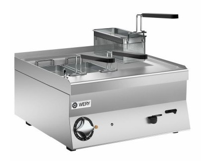 Wery CPE 66 - Pastakokeri - 28 liter bassäng, lös insatsbotten, lock - Tre st rostfria korgar CCP6 - 600 x 600 x 295 mm - 9,0 kW 400V 3N~