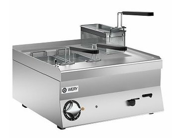 Wery CPE 66 - Pastakokeri - 28 liter bassäng, lös insatsbotten, lock - Tre st rostfria korgar CCP6 - 600 x 600 x 295 mm - 9,0 kW 400V 3N~