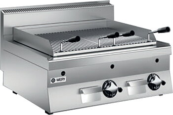 Wery PLG 68 - Gas Lavastensgrill - 2 Rundstavs-grillgaller, 370 x 510 mm - 800 x 650 x 295 mm - 14,0 kW - CE-godkänd för 8, 20 och 30 mbar