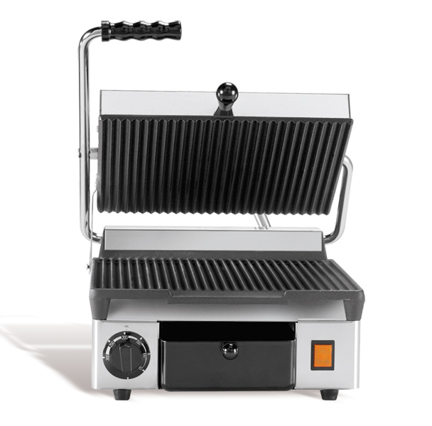 Milan Toast - Klämgrill - Räfflad lagg och bord - Grillyta 290 x 250 mm - 320 x 380 x 170mm - 1,7 kW 230V 1N~
