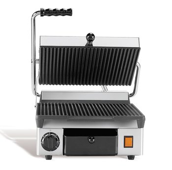 Milan Toast - Klämgrill - Räfflad lagg och bord - Grillyta 290 x 250 mm - 320 x 380 x 170mm - 1,7 kW 230V 1N~