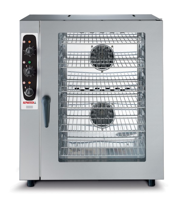Alphatech Rapid REC 101M - Konvektionsugn - Automatisk ångdosering, dubbla reverserande fläktar - GN 10 x 1/1 - 830 x 637 x 970 mm - 14,5 kW 400V 3N~