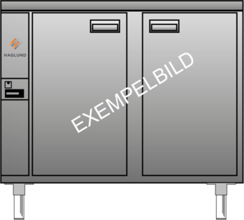 Haglunds - Frysbänk - MF-130A - Helt i rostfritt - 2 Dörrar - Hylla 325x530 - Mått: 1300x650x900mm