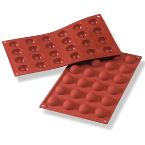 Siliconflex rund/halvkula D=30x15 mm 24 fig