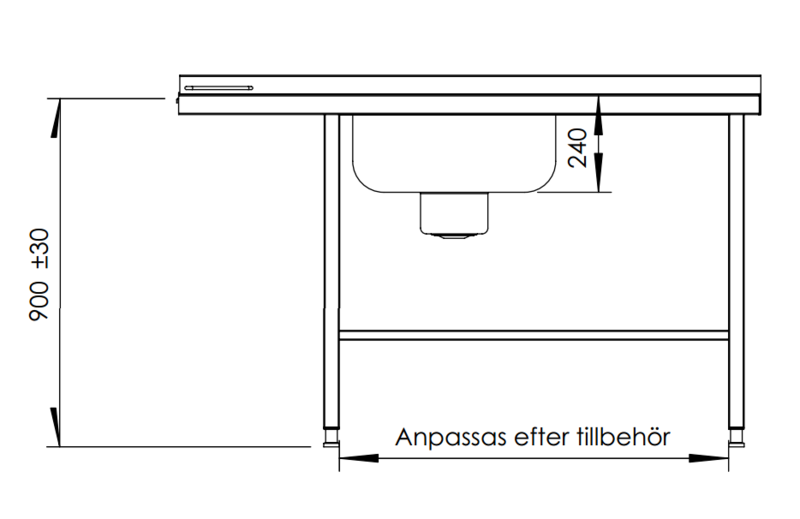 Molins Inmatningsbänk med DE-52 650mm djup - 3