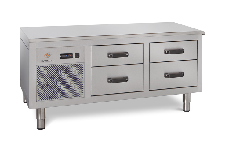 Haglunds - Grillkylbänk - MG2D-120A - 2 Lådor - GN 2/1 -150 Kantin - Mått: 1200x700x600mm