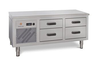 Haglunds - Grillkylbänk - MG2D-120A - 2 Lådor - GN 2/1 -150 Kantin - Mått: 1200x700x600mm