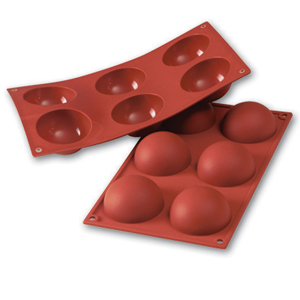 Siliconflex rund/halvkula D=70x35 mm 6 fig