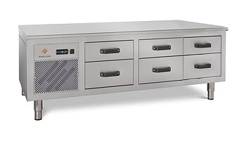 Haglunds - Grillkylbänk - MG2D-260A - 6 Lådor - GN 2/1 -150 Kantin - Mått: 2600x700x600mm