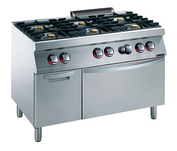 Zanussi EVO 700 - Gasspis 6 brännare - gasugn - underrede - 1200 mm