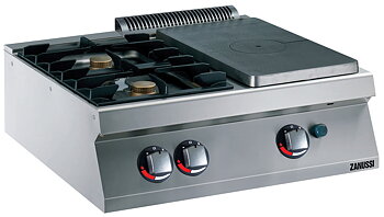 Zanussi EVO 700 - Gashällspis - 2 brännare - bänkmodell - 800 mm