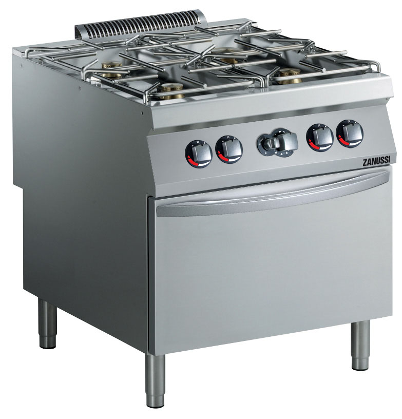 Zanussi EVO 900 - Gasspis - golvmodell - 4 brännare - 3x6kW + 1x10kW - gasugn