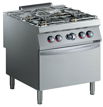 Zanussi EVO 900 - Gasspis - golvmodell - 4 brännare - 3x6kW + 1x10kW - gasugn