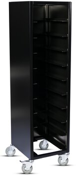 Brickvagn, enkel 330x430 mm, svart, tre täckta sidor