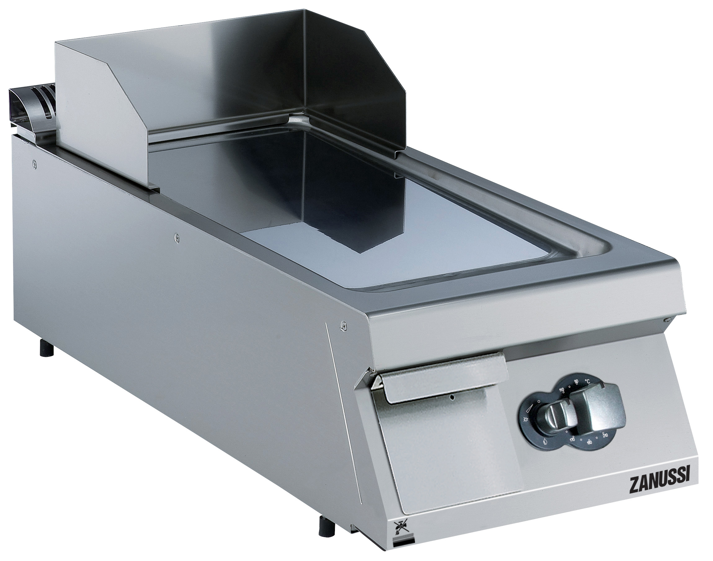 Zanussi EVO 900 - Stekhäll gas - bänkmodell - 400mm - slät  sluttande kromhäll