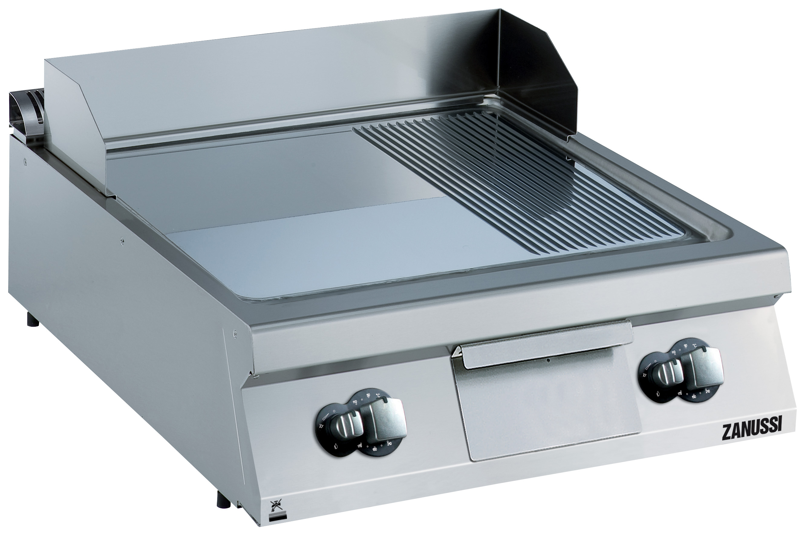 Zanussi EVO 900 - Stekhäll gas - bänkmodell - 800 mm - räfflad sluttande  kromhäll
