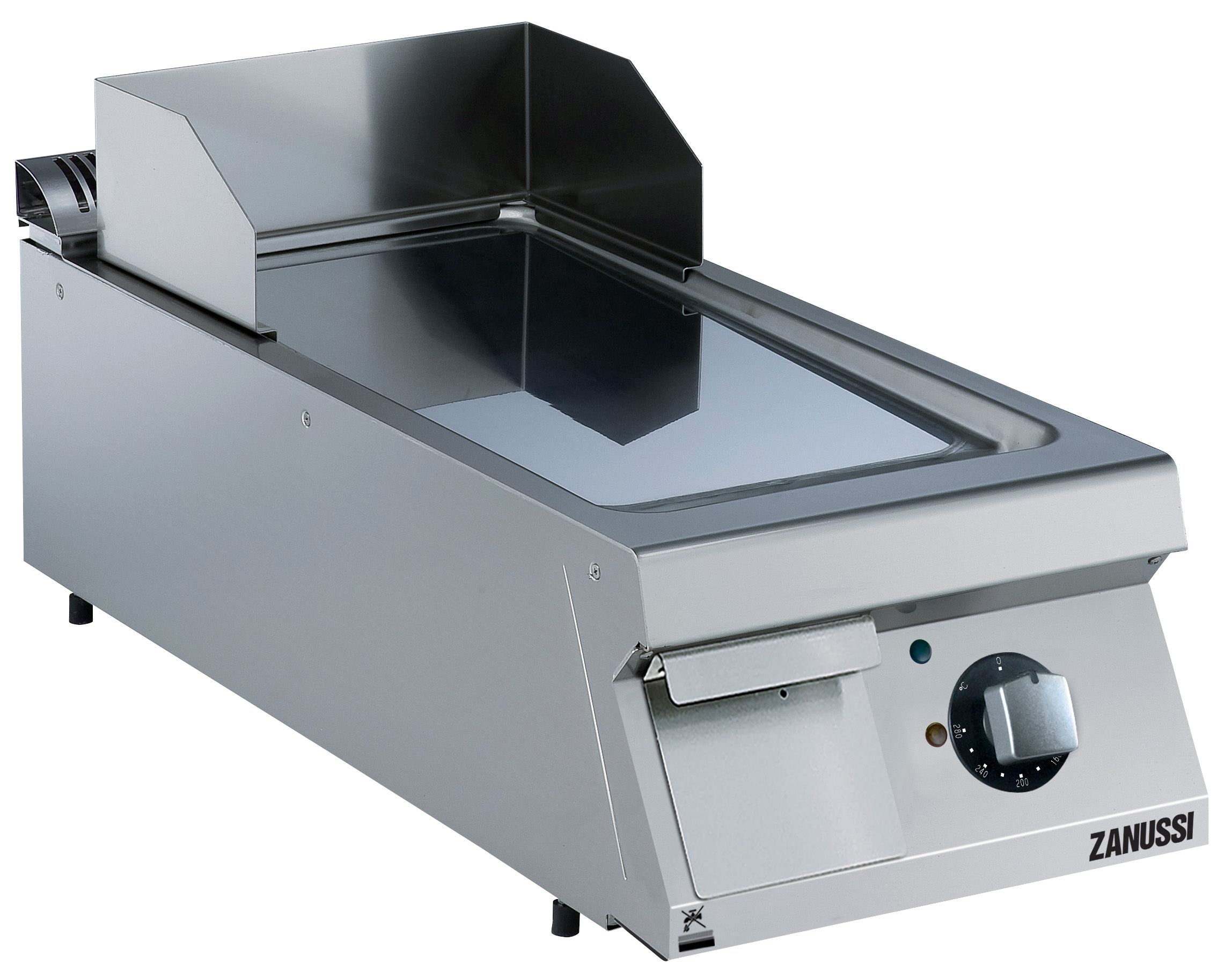 Zanussi EVO 900 - Stekhäll el - bänkmodell - 400mm - slät sluttande kromhäll