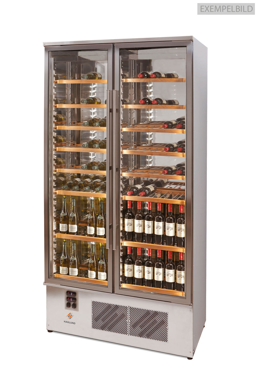 Haglunds - Vinkyl - ELEGANT-120-21A - Slagdörrar - Inbyggt Aggregat - Enkel temperaturzon - Mått: 1200x625x2100mm