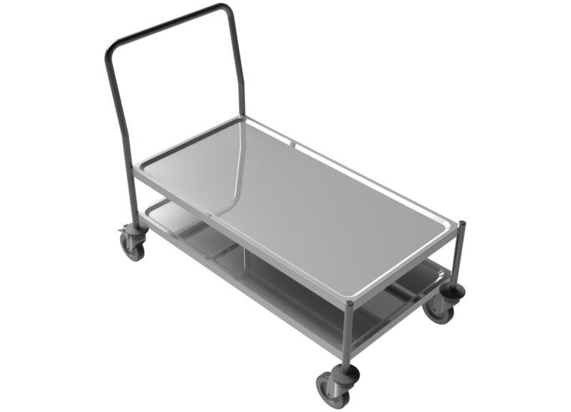 Molins Platåvagn 2-plan. 625x415x450/905mm - 3